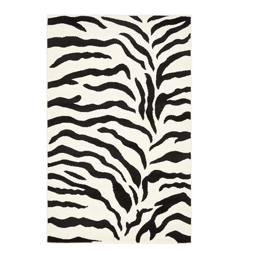 Unique‎ Loom Zebra Wildlife Rug  Size: 3X5 FT